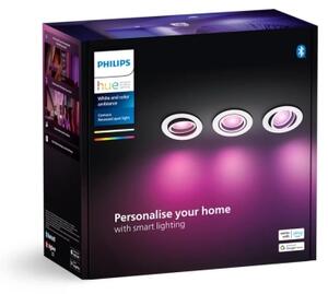 Philips - ΣΕΤ 3xLED RGBW Χωνευτό φωτιστικό οροφής dimming Hue CENTURA 1xGU10/4,2W/230V