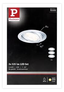 Paulmann 92797 - ΣΕΤ 3xLED/6,8W IP23 Χωνευτά φωτιστικά μπάνιου COIN 230V