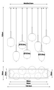 Globo 15345-8 - Κρεμαστό φωτιστικό οροφής BLACKY 8xE14/40W/230V