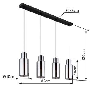 Globo 15708-4H - Κρεμαστό φωτιστικό οροφής LIDARIA 4xE27/25W/230V