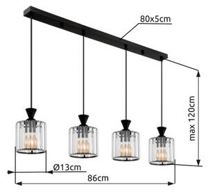 Globo 15742-4 - Κρεμαστό φωτιστικό οροφής JORDANA 4xE27/60W/230V