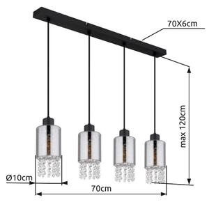 Globo 15799-4H - Κρεμαστό φωτιστικό οροφής BACKEY 4xE27/40W/230V