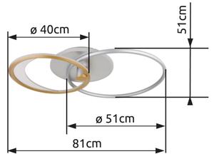 Globo 67333-40 - LED Dimmable φωτιστικό οροφής UMBRA LED/40W/230V + RC