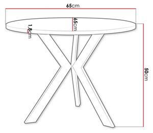 Τραπεζάκι σαλονιού STK 50x65 cm μαύρο/χρυσαφί δρυς