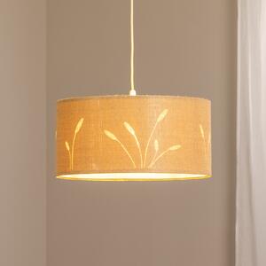 Maco Design Boho Auris κρεμαστό φωτιστικό, μπεζ, Ø 40 cm, ύφασμα, ρυθμιζόμενος, Μπεζ, Σαλόνι / τραπεζαρία, Ύφασμα / Κλωστοϋφαντουργία