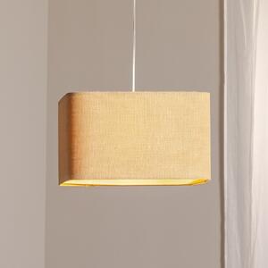 Maco Design Kwadro κρεμαστό φωτιστικό, μπεζ, 40 x cm, ύφασμα γιούτα, ρυθμιζόμενος, Μπεζ, Σαλόνι / τραπεζαρία, Ύφασμα / Κλωστοϋφαντουργία