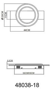 Globo 48038-18 - Φωτιστικό οροφής LED JAYDEN LED/18W/230V