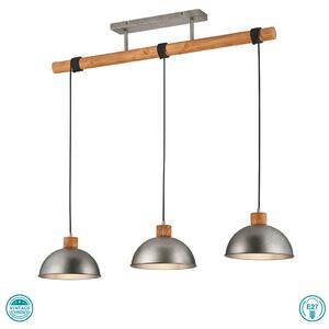 Φωτιστικό Κρεμαστό Vintage Trio Lighting Delhi 303400367 Νίκελ Αντικέ