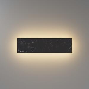 Maytoni Φωτιστικό τοίχου LED BASIC TEXTURE, μαύρο, πλάτος 30 εκ., μαρμάρινο, CCT, Μαύρο, Σαλόνι / τραπεζαρία, Μάρμαρο, σύγχρονο