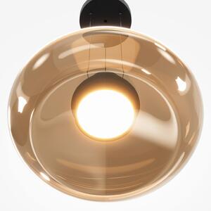 Maytoni Κρεμαστό φωτιστικό LED Bassa, λαδί, Ø 45 cm, γυαλί, με ρυθμιζόμενη ένταση, ρυθμιζόμενος, Πράσινο, Σαλόνι / τραπεζαρία, Γυαλί, σύγχρονο