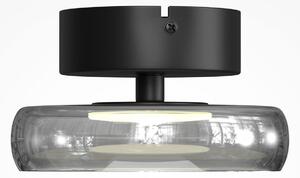 Maytoni Φωτιστικό οροφής LED FLOAT, γκρι/μαύρο, Ø 20 cm, γυαλί/μέταλλο, ρυθμιζόμενος, Γκρι, Σαλόνι / τραπεζαρία, Γυαλί, σύγχρονο
