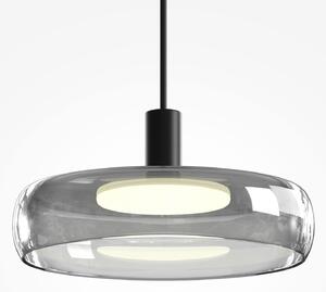 Maytoni Φωτιστικό οροφής LED FLOAT, γκρι/μαύρο, Ø 20 cm, γυαλί/μέταλλο, ρυθμιζόμενος, Γκρι, Σαλόνι / τραπεζαρία, Γυαλί, σύγχρονο