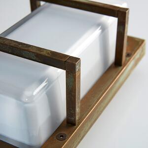 Moretti Luce Εξωτερικό φωτιστικό τοίχου Ice Cubic 3415, ορείχαλκος αντίκα, ρυθμιζόμενος, Μπρούτζινο / Αντικέ ορείχαλκου, Μέταλλο