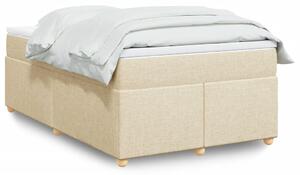 VidaXL Κρεβάτι Boxspring με Στρώμα Κρεμ 120x190 εκ. Υφασμάτινο