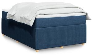 VidaXL Κρεβάτι Boxspring με Στρώμα Μπλε 120x200 εκ. Υφασμάτινο