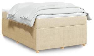 VidaXL Κρεβάτι Boxspring με Στρώμα Κρεμ 120x190 εκ. Υφασμάτινο