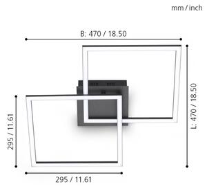 Eglo 75553 - LED Dimmable πλαφονιέρα οροφής PALMAVES LED/28W/230V 3000-6500K+RC