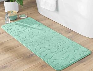 Πατάκι Μπάνιου Ricochet Douceur d'intérieur με memory foam και διαστάσεις 50x120cm - Lime Green