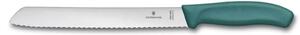 Μαχαίρι ψωμιού Victorinox Swiss Classic με πράσινη λαβή και μήκος λεπίδας 21cm