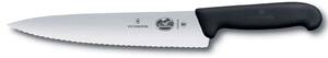 Μαχαίρι σεφ Victorinox Fibrox οδοντωτό με μήκος λεπίδας 19cm - Black