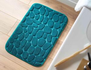 Πατάκι Μπάνιου Ricochet Douceur d'intérieur με memory foam και διαστάσεις 50x80cm - Blue/Emerald Green