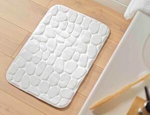 Πατάκι Μπάνιου Ricochet Douceur d'intérieur με memory foam και διαστάσεις 50x80cm - White