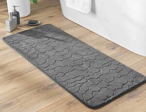 Πατάκι Μπάνιου Ricochet Douceur d'intérieur με memory foam και διαστάσεις 50x120cm - Charcoal Grey