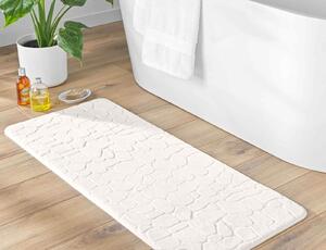 Πατάκι Μπάνιου Ricochet Douceur d'intérieur με memory foam και διαστάσεις 50x120cm - White