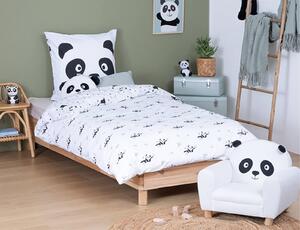 Σετ Μονή Παπλωματοθήκη & Μαξιλαροθήκη Panda Atmosphera 2 όψεων, από βαμβάκι 57TC, με διαστάσεις 140x200cm