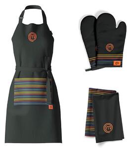 Σετ Ποδιά Λαιμού Vivid MasterChef με γάντια και πετσέτες - 5τμχ