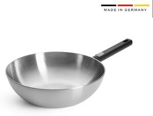 Τηγάνι Wok Woll Logic Steel από ανοξείδωτο ατσάλι, με αποσπώμενη λαβή και διάμετρο 30cm