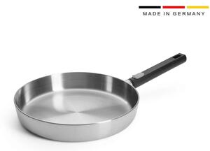 Τηγάνι Woll Logic Steel από ανοξείδωτο ατσάλι, με αποσπώμενη λαβή και διάμετρο 28cm