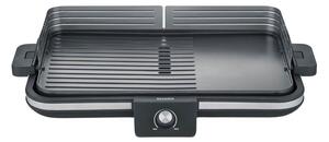 Ηλεκτρική Ψησταριά Severin 8564 με ισχύ 2300W, ρυθμιζόμενο θερμοστάτη, λεία και αυλακωτή πλάκα και επιφάνεια ψησίματος 50x30cm - Black