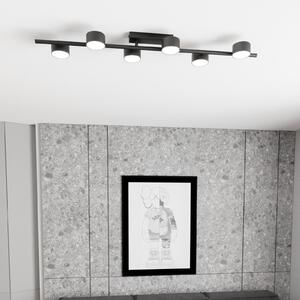 EMIBIG LIGHTING Ακροδέκτης οροφής Bet, μήκος 100 cm, μαύρο, μέταλλο, 6-φωτεινός., ρυθμιζόμενος, Μαύρο, Σαλόνι / τραπεζαρία, Μέταλλο, σύγχρονο
