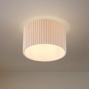 Lindby Φωτιστικό οροφής Libbie, Ø 45 cm, λινό, κρεμ, ρυθμιζόμενος, Μπεζ, Σαλόνι / τραπεζαρία, Ύφασμα / Κλωστοϋφαντουργία, Σκανδιναβικό