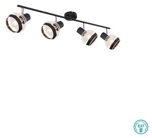 Φωτιστικό Οροφής Globo Lighting Griddy 54022-4 Μαύρο