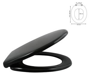 Καπάκι Λεκάνης Soft Close (45x37) Spirella Easy Clip Black