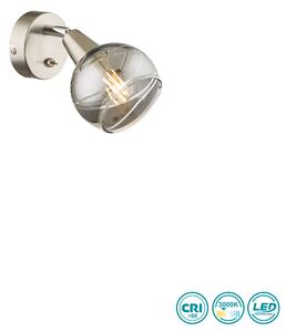 Απλίκα Globo Lighting Roman 54348-1 Νίκελ Ματ