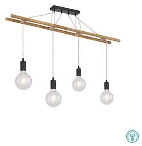 Κρεμαστό Φωτιστικό Ράγα Globo Lighting Lioni 15391-4H1 Μαύρο