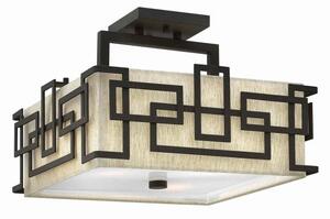 Πλαφονιέρα Φωτιστικό Οροφής 3xE27 60W IP44 Lanza Elstead Lighting HK-LANZA-SF Ανθρακί