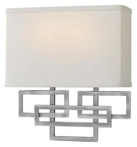 Απλίκα Φωτιστικό Τοίχου Μπάνιου 2xE14 40W IP44 Lanza Elstead Lighting HK-LANZA2-AN Νίκελ Ματ