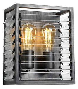 Απλίκα Φωτιστικό Τοίχου 2xE27 60W IP20 Γκρι Louvre LOUVRE-2 Elstead Lighting LOUVRE2 Γκρι