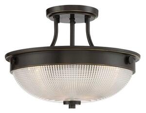 Πλαφονιέρα Φωτιστικό Οροφής 2xE27 60W IP20 Ασημί Mantle Elstead Lighting QZ-MANTLE-SF-PN Νίκελ Ματ