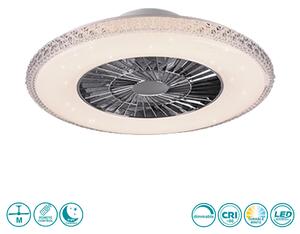 Ανεμιστήρας Οροφής RL Lighting Harstad R62412106 Χρώμιο-Λευκός με Φως