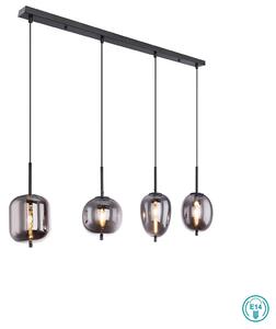 Κρεμαστό Φωτιστικό Ράγα Globo Lighting Blacky 15345-4 Μαύρο