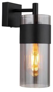 Απλίκα Φωτιστικό Τοίχου E27 Μαύρο-Φιμέ 15718W Globo Lighting 15718W Μαύρο