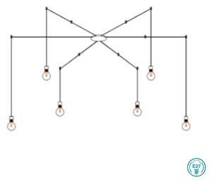 Φωτιστικό Οροφής Fan Europe Habitat-PL6 NER 8031414869626 Μαύρο