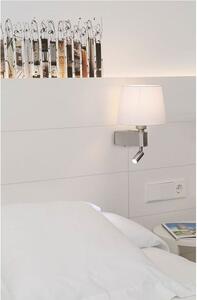 Απλίκα φωτιστικό ROOM με LED μεταλλικό νίκελ μαύρο λευκό Faro Barcelona 29976 Λευκό