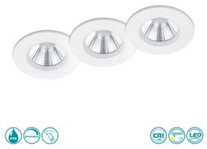 Φωτιστικό Σποτ Χωνευτό Trio Lighting Zagros 650710331 Λευκό Ματ (IP65) (ΣΕΤ 3 ΤΕΜ.)