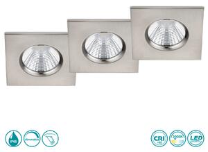 Φωτιστικό Σποτ Χωνευτό Trio Lighting Zagros 650610307 Νίκελ Ματ (IP65) (ΣΕΤ 3 ΤΕΜ.)